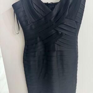 BCBG Satin cocktail dress black